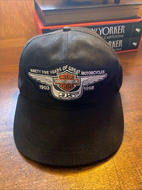 🆕 TRULY 90s Vintage Harley Davidson Snap On tools 95th Anniversary Snapback Hat